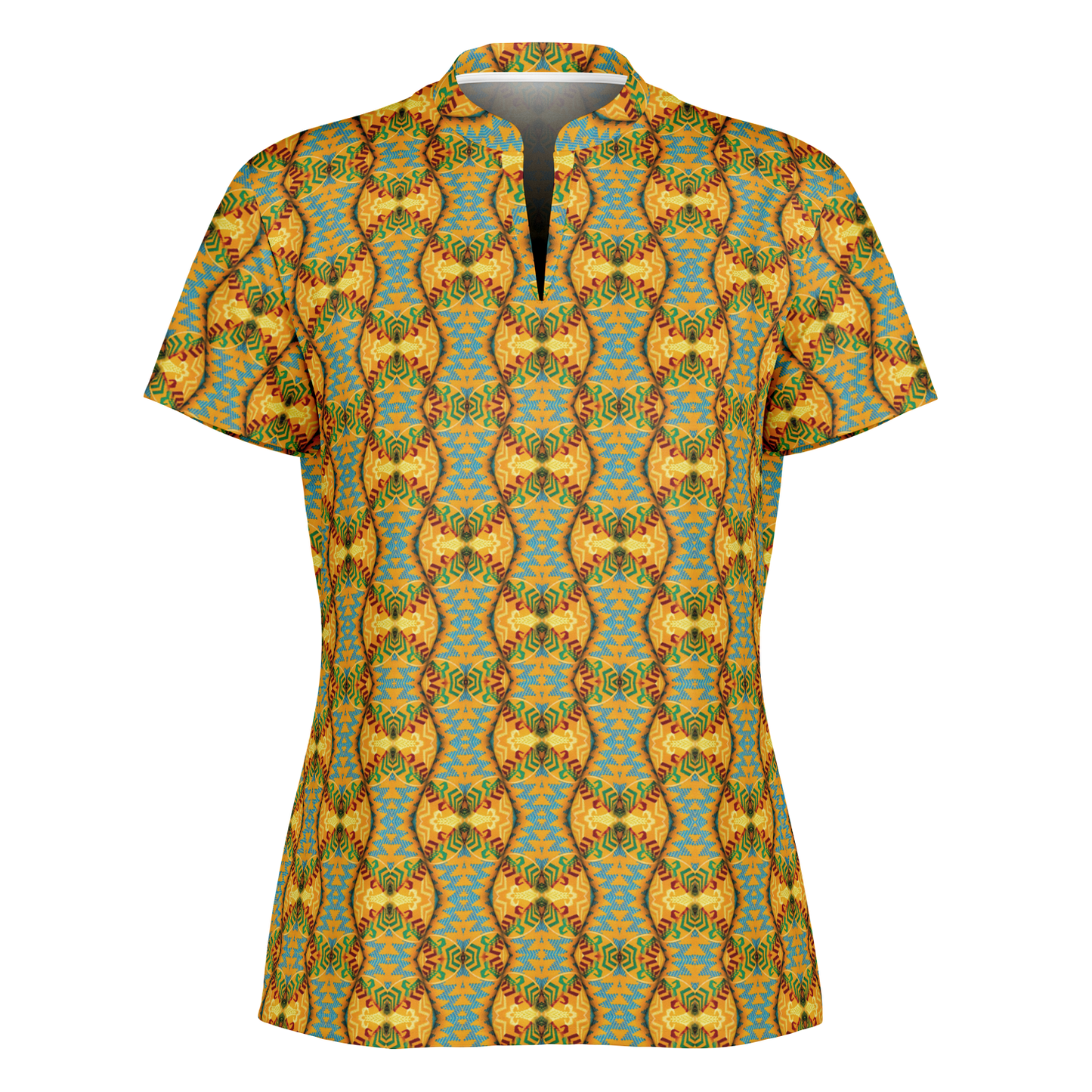 Women's Stand Up Collar Polo Shirt