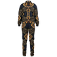 Men's Geometric Gold & Black Pattern Track Jacket and Pants
