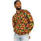 Men's Vibrant African Kente-Inspired Pattern All-Over Print Baseball Jacket