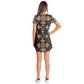 Women's Geometric Kaleidoscope Brown Pattern All Over Print T-Shirt Dress