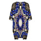 Women's Kaleidoscope Star Pattern All-Over Print Oversized T- Shirt Loungewear