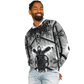 Men's Monochrome Kaleidoscope Pattern Men's All Over Print Baseball Jacket