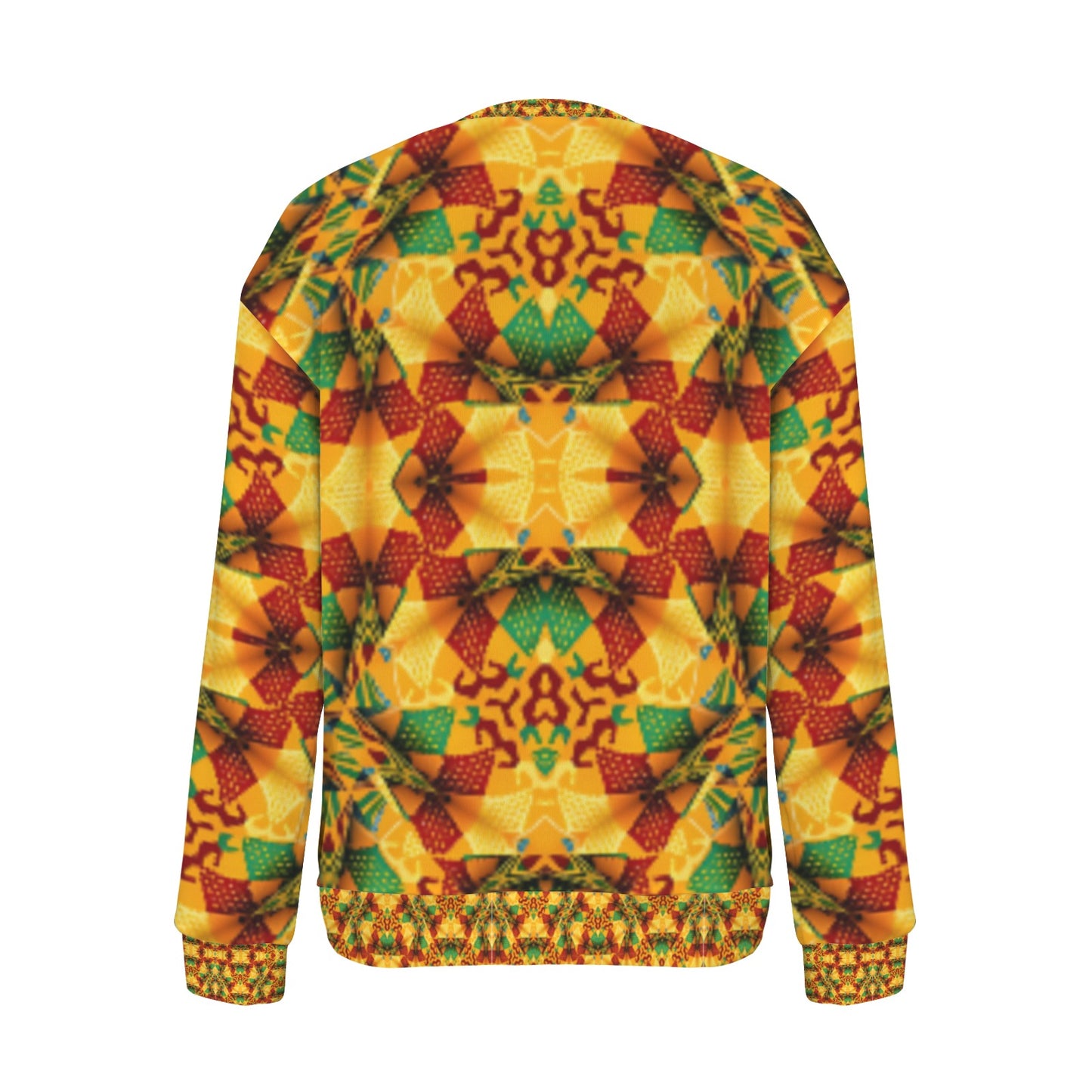 Women’s Vibrant Autumn Kaleidoscope Pattern All Over Print Crew Neck Sweater
