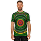 Men's Green Striped with Vibrant Accent Pattern All Over print Men's Soccer Jersey