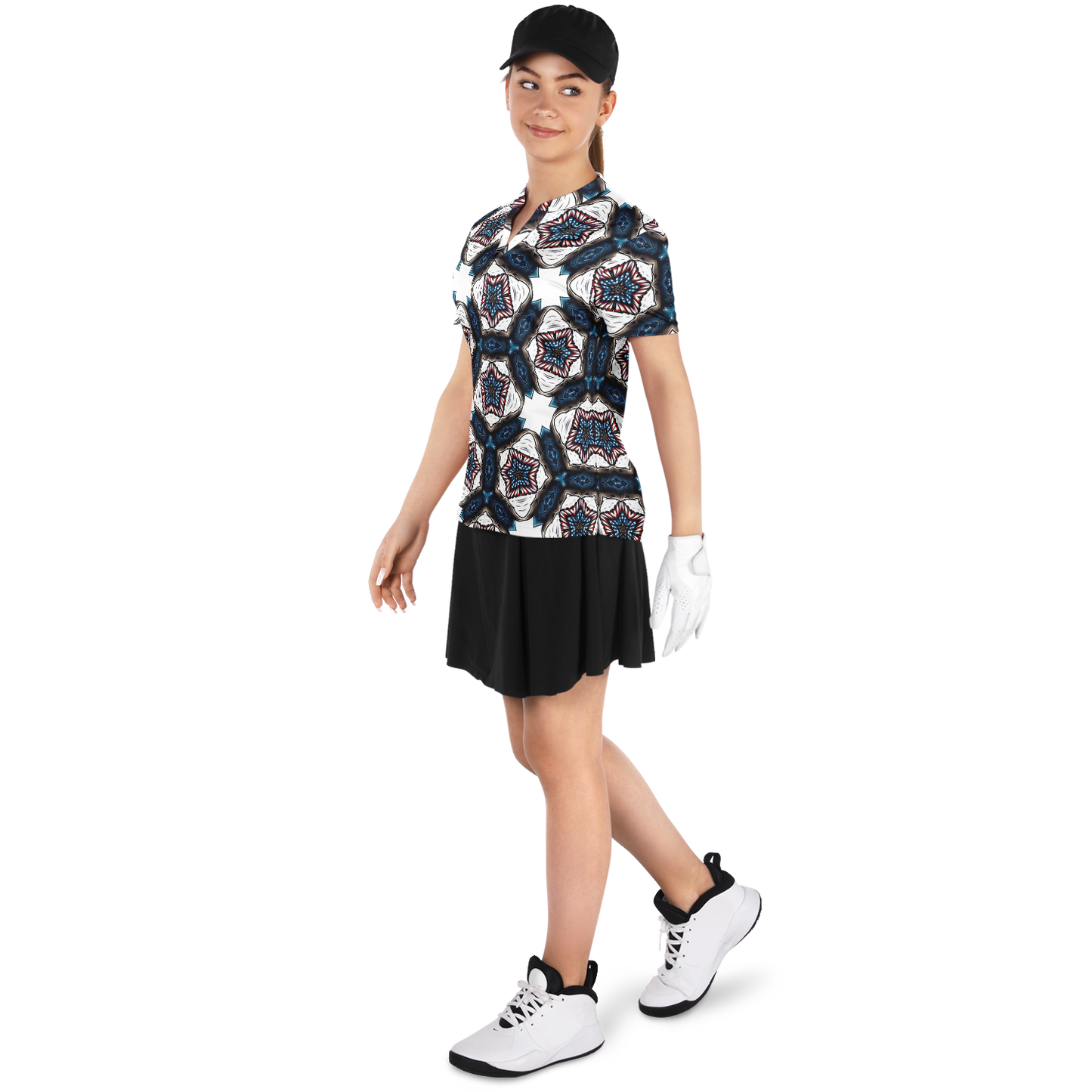 Women's Stand Up Collar Polo Shirt