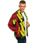 Men's Ghana Flag & Black Star Pattern All-Over Print Baseball Jacket