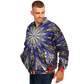 Men's Starburst Patriotic Colors Pattern All-Over-Print Baseball Jacket