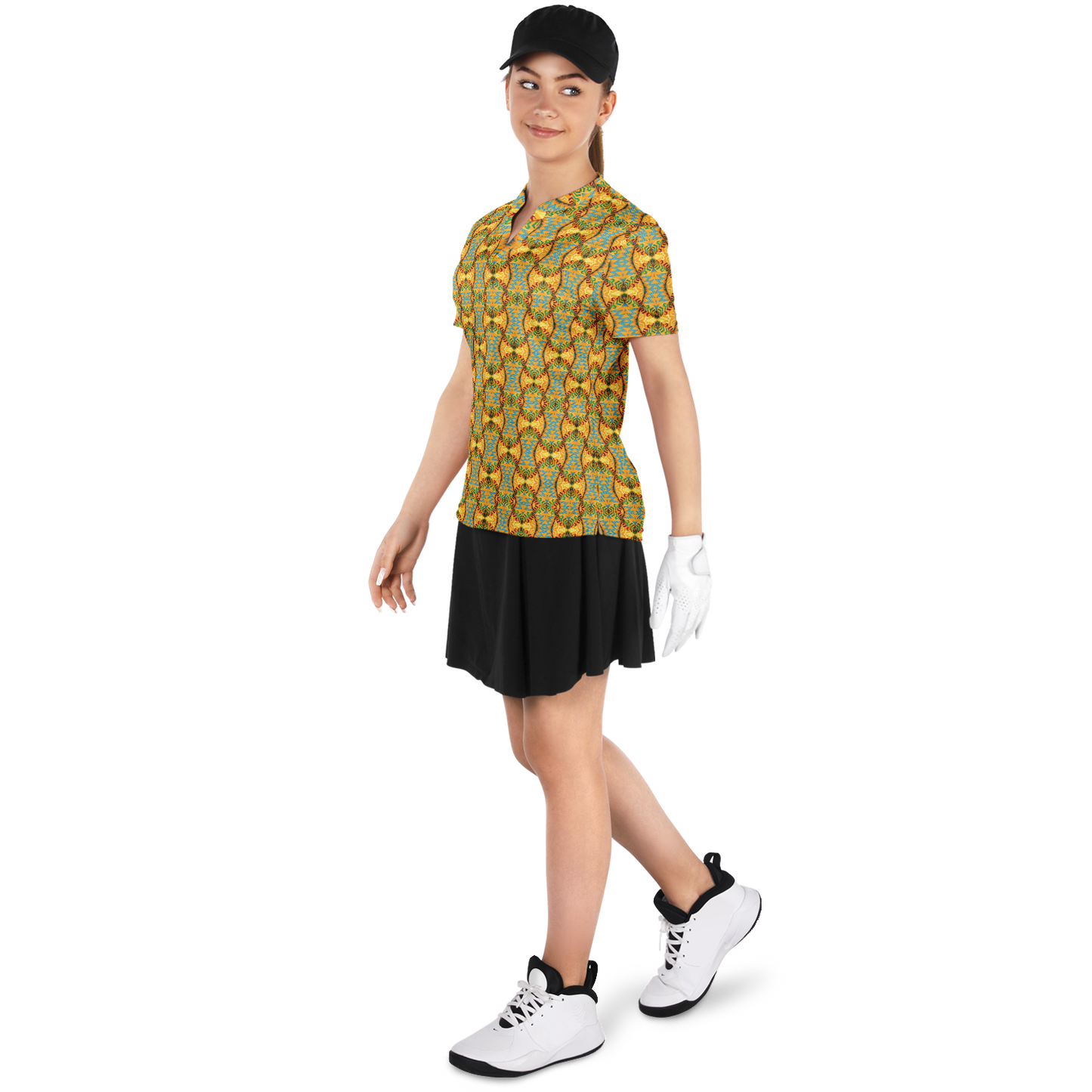 Women's Stand Up Collar Polo Shirt