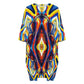 Women's Colorful Geometric Kaleidoscope Pattern Design All Over Print Women's Oversized T- Shirt Loungewear