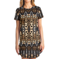 Women's Leopard Trendy Geometric Pattern All-Over Print T-Shirt Dress