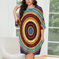 Women's Retro Radiant Circle Pattern  All-Over Print Women's Oversized T- Shirt Loungewear