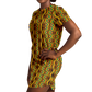 Women's African Kente Geometric Pattern All-Over Print T-Shirt Dress