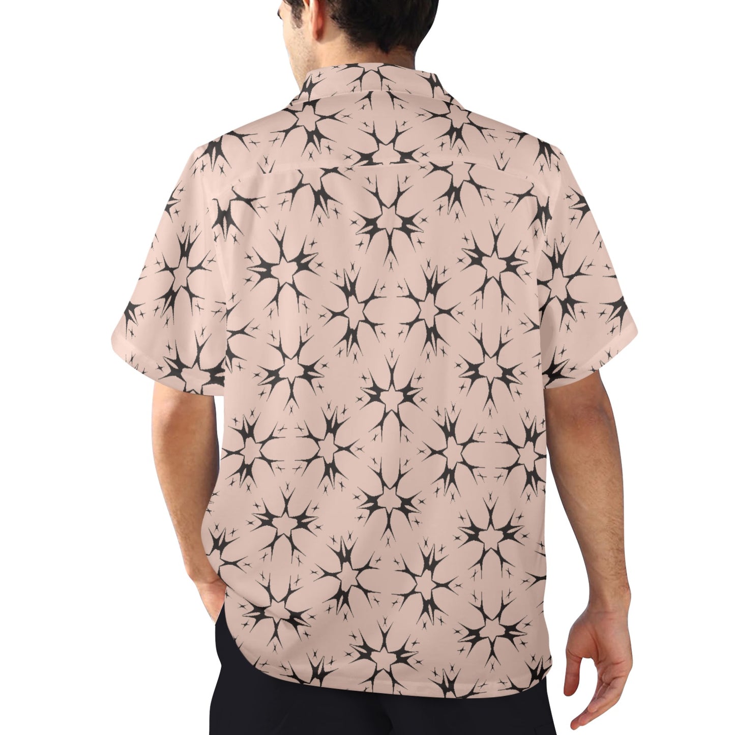 Men's Blush Pink Kaleidoscope Pattern All Over Print  Hawaiian Shirt