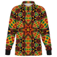 Men’s  African Kente Geometric Star Pattern All-Over Print Long Sleeve Polo Shirt