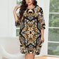 Women's Leopard Kaleidoscope Pattern All-Over Print Oversized T- Shirt Loungewear