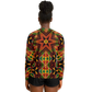 Women's African Kente Geometric Star Pattern All-Over Print Long Sleeve Performance Shirt