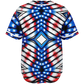 Women's American Flag Pattern All-Over Print Baseball Jersey