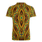 Men's Bold African Kente Inspired Pattern All-Over Print Premium Ice Silk Polo Shirt