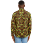 Men's Vibrant Geometric Pattern Spread Collar Long Sleeve Button-Down All Over Print Shirt.
