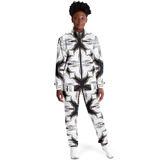 Women's Abstract Symmetry Pattern Track Jacket and Pants