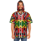 Men's Ghana Flag & Black Star Pattern All-Over Print Hooded Baseball Jersey