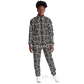 Women's Black Geometric Pattern Track Jacket and Pants
