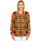 Women's Vibrant African Kente-Inspired Pattern All-Over Print Baseball Jacket