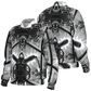 Men's Monochrome Kaleidoscope Pattern Men's All Over Print Baseball Jacket