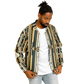 Men's Retro Geometric Tribal Pattern Design All-Over Print Baseball Jacket