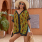 Women's Bold African Kente Inspired Pattern All-Over Print Swimsuit Cover Up