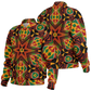 Women's African Kente Geometric Star Pattern All-Over Print Baseball Jacket