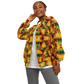 Women's Vibrant African Kente Geometric Pattern All Over Print Baseball Jacket