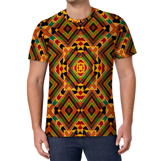 Men's Custom All Print Round Neck Short Sleeve T-Shirt