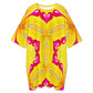 Women Bright Floral Pattern All Over Print Women's Oversized T- Shirt Loungewear