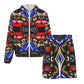 Men's Patriotic Kaleidoscope Pattern All-Over Print Lightweight Sun Hoodie & Shorts Set