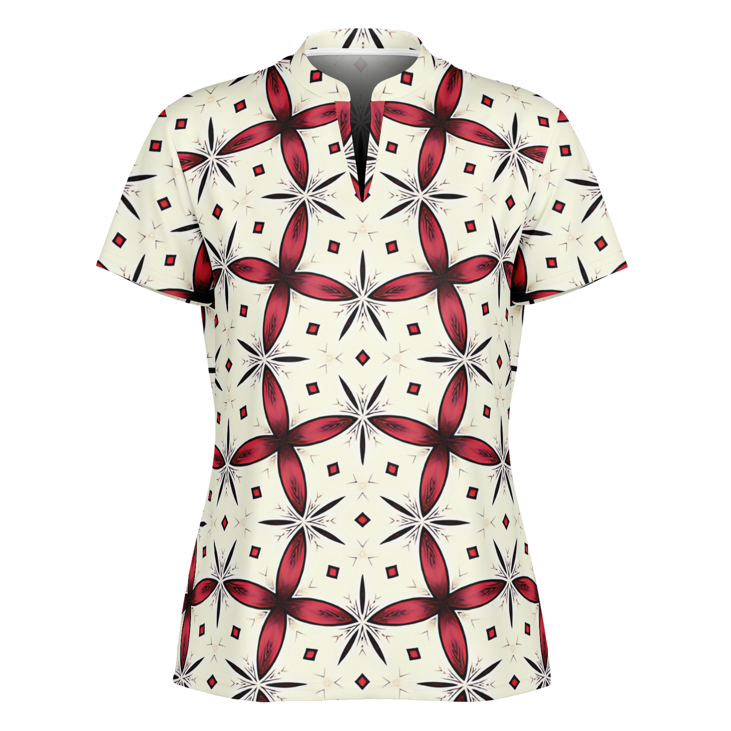 Women's Stand Up Collar Polo Shirt