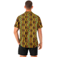 Men's African Kente Kaleidoscope Pattern All-Over Print Spread Collar Short Sleeve Button-Down Shirt