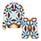 Men's Vibrant Kaleidoscope Geo Pattern All-Over Print Lightweight Sun Hoodie & Shorts Set