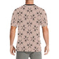 Men's Blush Pink Kaleidoscope Pattern All Over Print Crew Neck T-Shirt