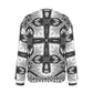Women's Monochrome Gothic Cross Pattern All Over print Crew Neck Sweater.