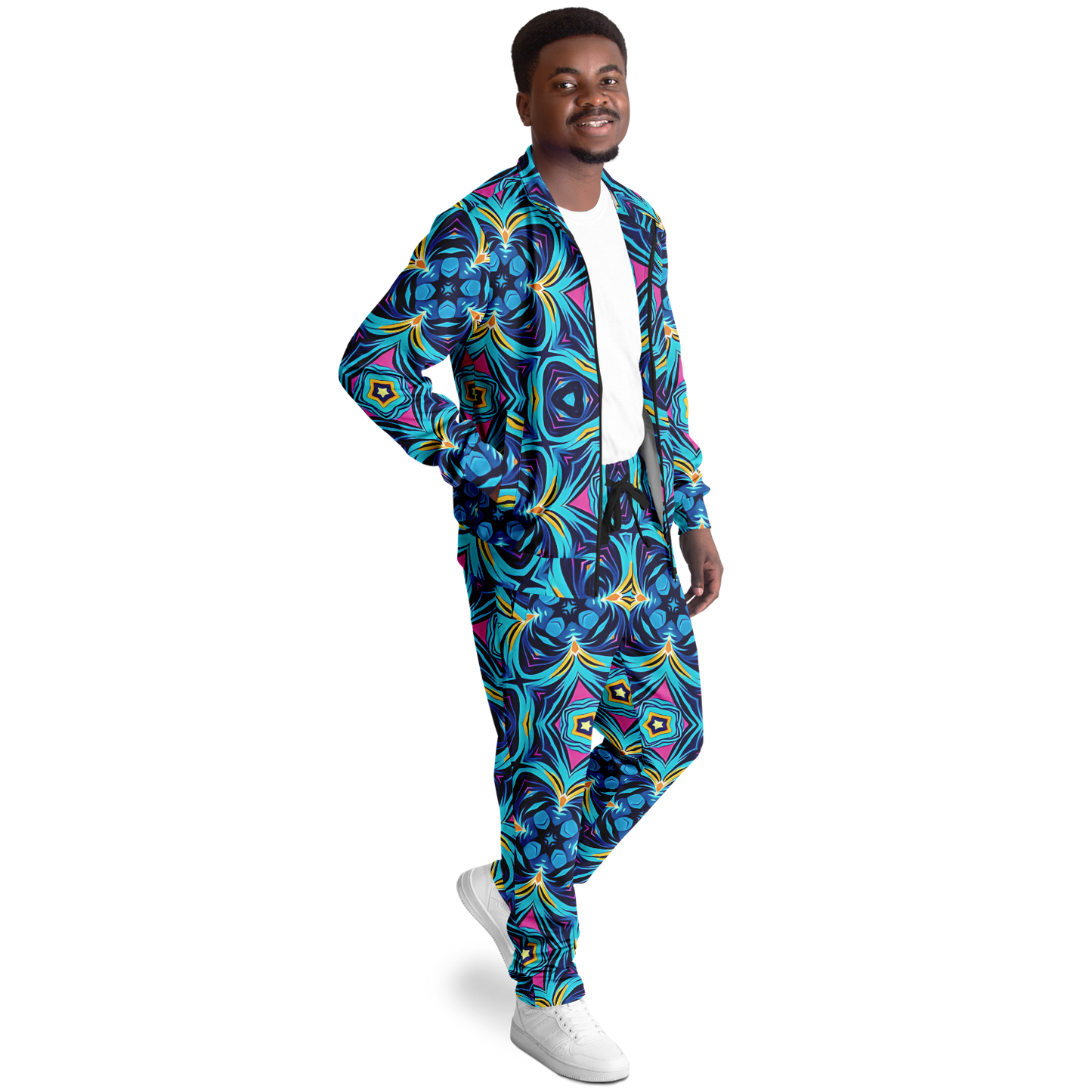 Men's Blue Kaleidoscope Track Jacket and Pants