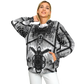 Women's Monochrome Kaleidoscope Pattern Men's All Over Print Baseball Jacket