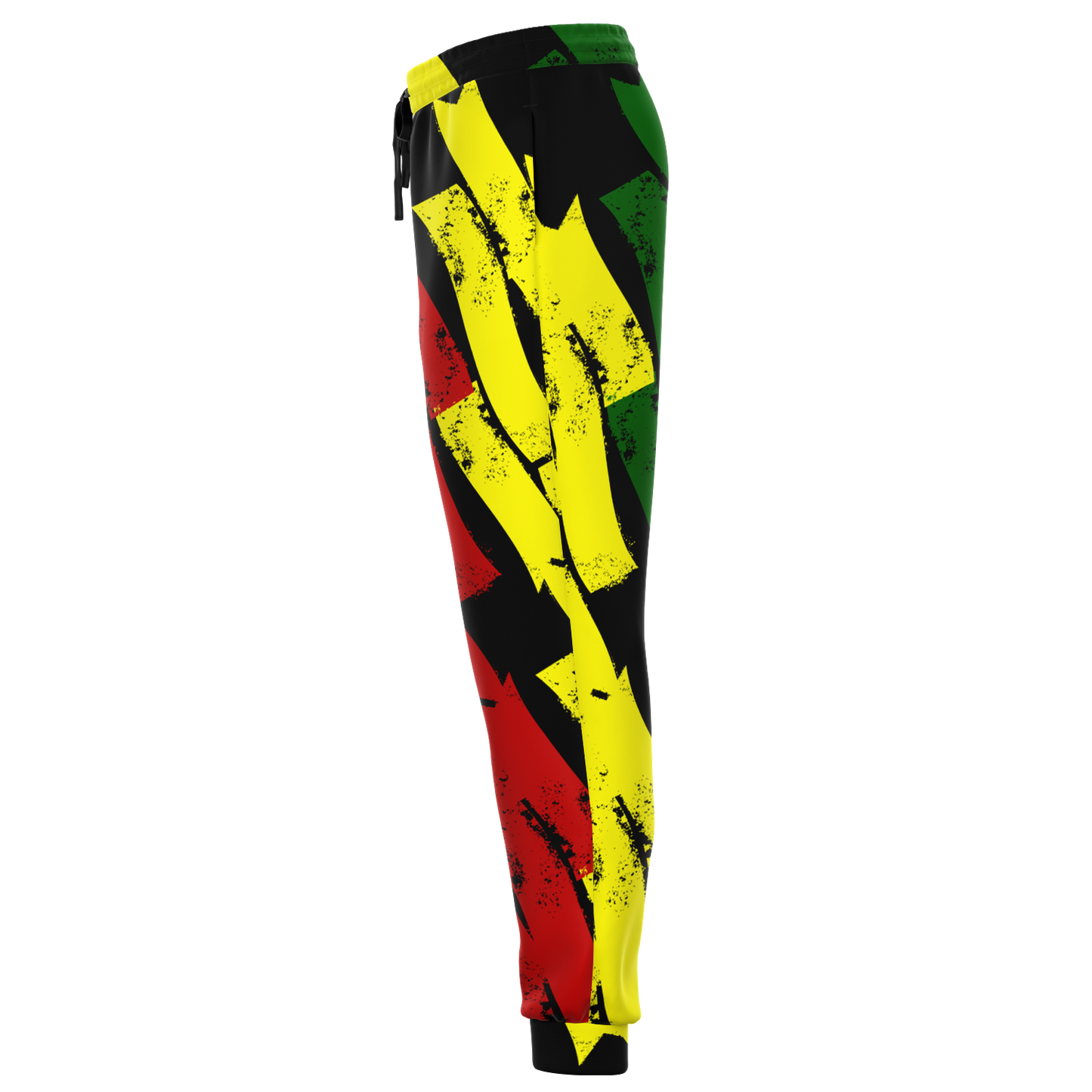 Men's Ghana Flag & Black Star Pattern All-Over Print Baseball Jacket