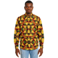 Men's Vibrant Autumn Kaleidoscope Pattern Spread Collar Long Sleeve Button-Down All Over Print Shirt.