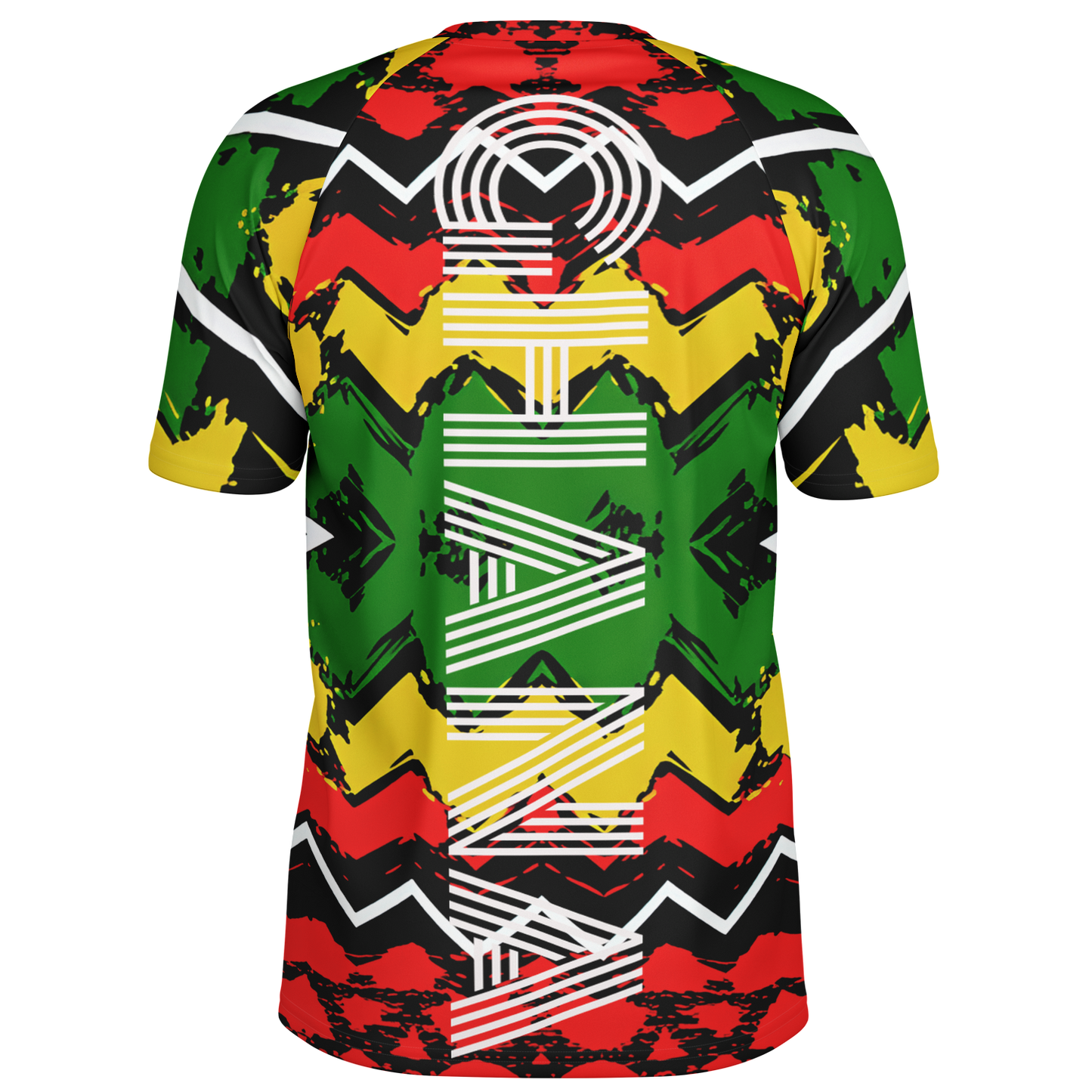 Men's Ghana Flag & Black Star Pattern All-Over Print Soccer Jersey