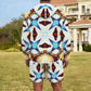 Men's Vibrant Kaleidoscope Geo Pattern All-Over Print Lightweight Sun Hoodie & Shorts Set