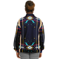Women's Abstract Neon Geometry Pattern All Over Print Baseball Jacket