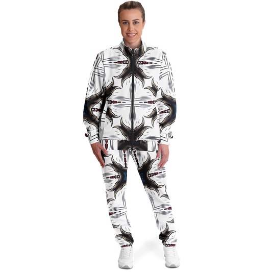 Women's Abstract Symmetry Pattern Track Jacket and Pants