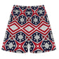 Men's Patriotic Red White Blue Geometric Zip-Up Polo Set