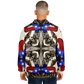 Men's Patriotic Star Kaleidoscope Pattern All-Over Print Baseball Jacket